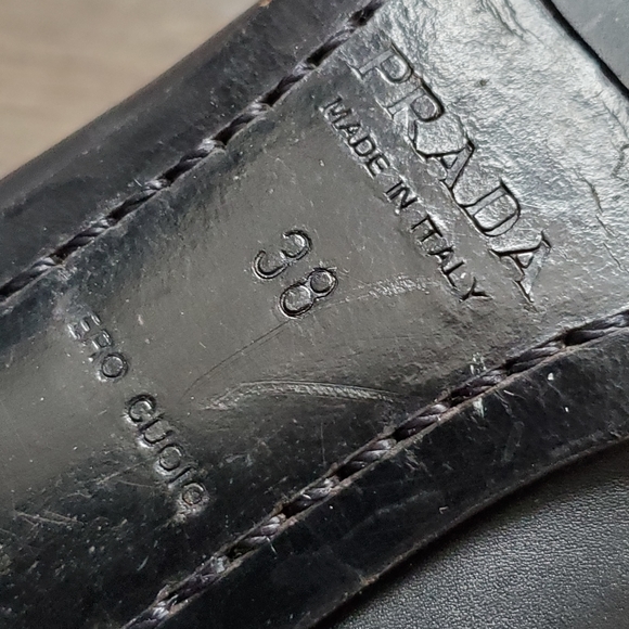 Prada Zip Up Leather Knee-High Boots - Picture 8 of 9